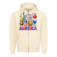 Sandshell 4th of July American drinks America Zipper Hoodie - Neo Western