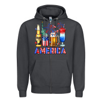 Smoke 4th of July American drinks America Zipper Hoodie - Neo Western
