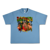 Pebble Blue Juneteenth vibes black girl sneakers Urban Heavy Tee - RanaPortraitStore