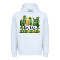 White here for the shenanigans Premium Hoodie - MaliasSmallBusiness