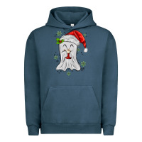 Pigment Midnight Navy merry christmas ghost Urban Hoodie - MaliasSmallBusiness