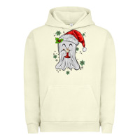 Pigment Pistachio merry christmas ghost Urban Hoodie - MaliasSmallBusiness