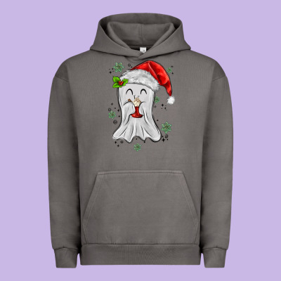 Merry Christmas Ghost Urban Hoodie Designed By Maliassmallbusiness