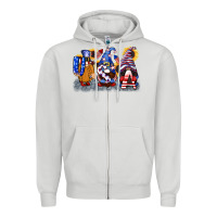 Dove Grey USA 4th of July gnomes  4th of july Zipper Hoodie - CowGirlArtShop