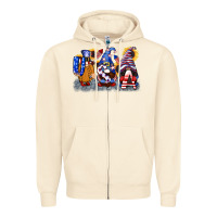 Sandshell USA 4th of July gnomes  4th of july Zipper Hoodie - CowGirlArtShop