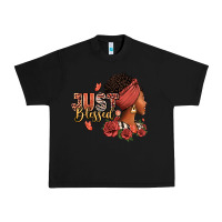 Black Just blessed afro woman with roses Urban Heavy Tee - RanaPortraitStore