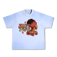 Grape Ice Just blessed afro woman with roses Urban Heavy Tee - RanaPortraitStore