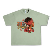 Oil Green Just blessed afro woman with roses Urban Heavy Tee - RanaPortraitStore