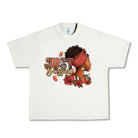Just Blessed Afro Woman With Roses Urban Heavy Tee | Teevron