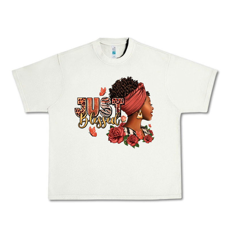 Just Blessed Afro Woman With Roses Urban Heavy Tee by RanaPortraitStore | Teevron