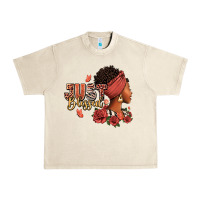 Sandshell Just blessed afro woman with roses Urban Heavy Tee - RanaPortraitStore