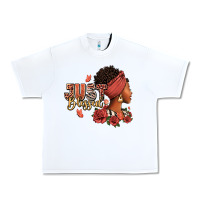 White Just blessed afro woman with roses Urban Heavy Tee - RanaPortraitStore