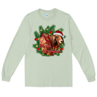 Matcha merry Christmas brahman bull Long Sleeve Tee - RanaPortraitStore