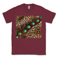 Burgundy leopard gemstone leather Classic Tee - BarkalooDesign