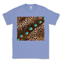 Colony Blue leopard gemstone leather Classic Tee - BarkalooDesign