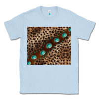 Dusty Blue leopard gemstone leather Classic Tee - BarkalooDesign