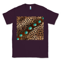 Plum leopard gemstone leather Classic Tee - BarkalooDesign