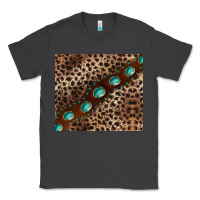 Smoke leopard gemstone leather Classic Tee - BarkalooDesign