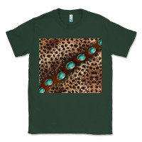 Sports Green leopard gemstone leather Classic Tee - BarkalooDesign