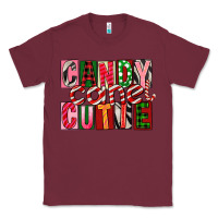 Burgundy Candy Cane Cutie Classic Tee - FaDigitalArtStudio