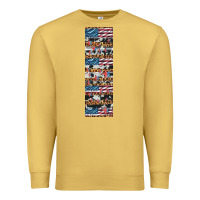 Antique Gold usa flag and western patterns  penwraps Premium Sweatshirt - Artiststas