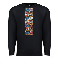 Black usa flag and western patterns  penwraps Premium Sweatshirt - Artiststas