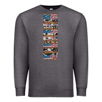Charcoal Heather usa flag and western patterns  penwraps Premium Sweatshirt - Artiststas