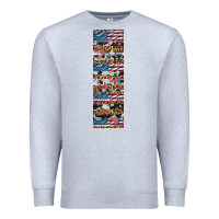 Heather Grey usa flag and western patterns  penwraps Premium Sweatshirt - Artiststas