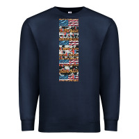 Navy usa flag and western patterns  penwraps Premium Sweatshirt - Artiststas