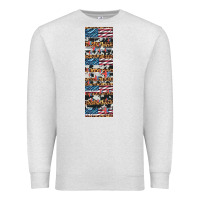 Oatmeal Heather usa flag and western patterns  penwraps Premium Sweatshirt - Artiststas