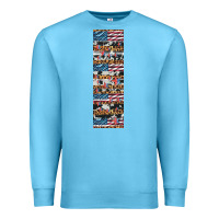Ocean Blue usa flag and western patterns  penwraps Premium Sweatshirt - Artiststas