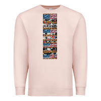 Pale Pink usa flag and western patterns  penwraps Premium Sweatshirt - Artiststas