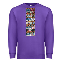 Purple usa flag and western patterns  penwraps Premium Sweatshirt - Artiststas