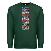 Sports Green usa flag and western patterns  penwraps Premium Sweatshirt - Artiststas