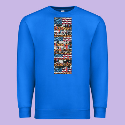 Usa Flag And Western Patterns  Penwraps Premium Sweatshirt Designed By Artiststas