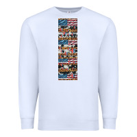 White usa flag and western patterns  penwraps Premium Sweatshirt - Artiststas