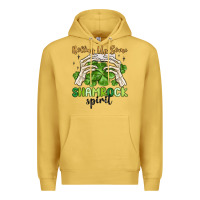 Antique Gold rolling up some shamrock spirit Premium Hoodie - MaliasSmallBusiness