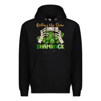 Black rolling up some shamrock spirit Premium Hoodie - MaliasSmallBusiness