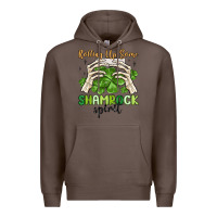 Coffee rolling up some shamrock spirit Premium Hoodie - MaliasSmallBusiness
