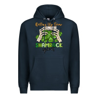Navy rolling up some shamrock spirit Premium Hoodie - MaliasSmallBusiness