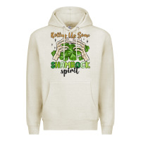 Oatmeal Heather rolling up some shamrock spirit Premium Hoodie - MaliasSmallBusiness