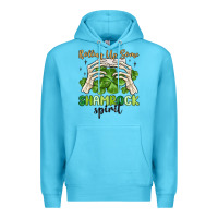 Ocean Blue rolling up some shamrock spirit Premium Hoodie - MaliasSmallBusiness
