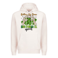 Pale Pink rolling up some shamrock spirit Premium Hoodie - MaliasSmallBusiness
