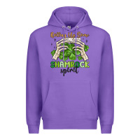 Purple rolling up some shamrock spirit Premium Hoodie - MaliasSmallBusiness