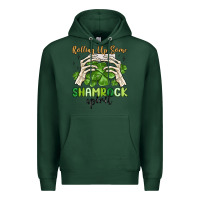 Sports Green rolling up some shamrock spirit Premium Hoodie - MaliasSmallBusiness