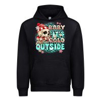 Black baby its cold outside skeleton Urban Hoodie - MaliasSmallBusiness