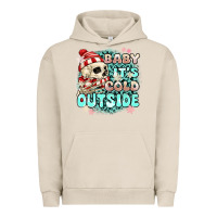 Pigment French Oak baby its cold outside skeleton Urban Hoodie - MaliasSmallBusiness