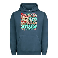 Pigment Midnight Navy baby its cold outside skeleton Urban Hoodie - MaliasSmallBusiness