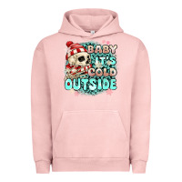 Pigment Salmon baby its cold outside skeleton Urban Hoodie - MaliasSmallBusiness