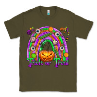 Army Green Trick or Treat Halloween Rainbow Classic Tee - texasbilliewilder